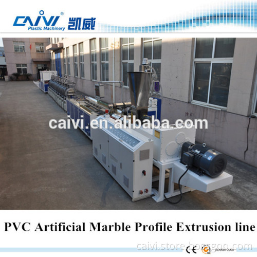 PVC stone plastic marble profile extrusion machinery production line supplier